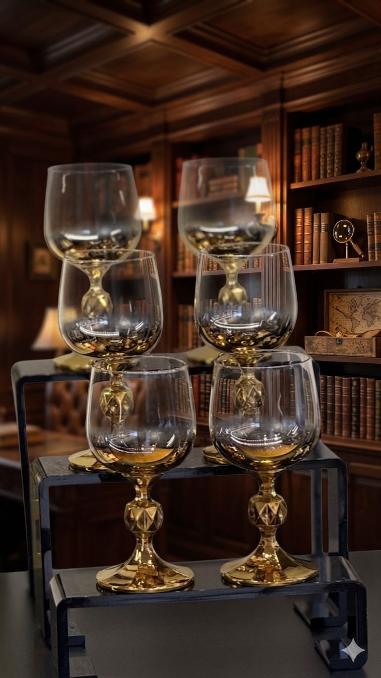 6'lı Titanyum Gold Kadeh